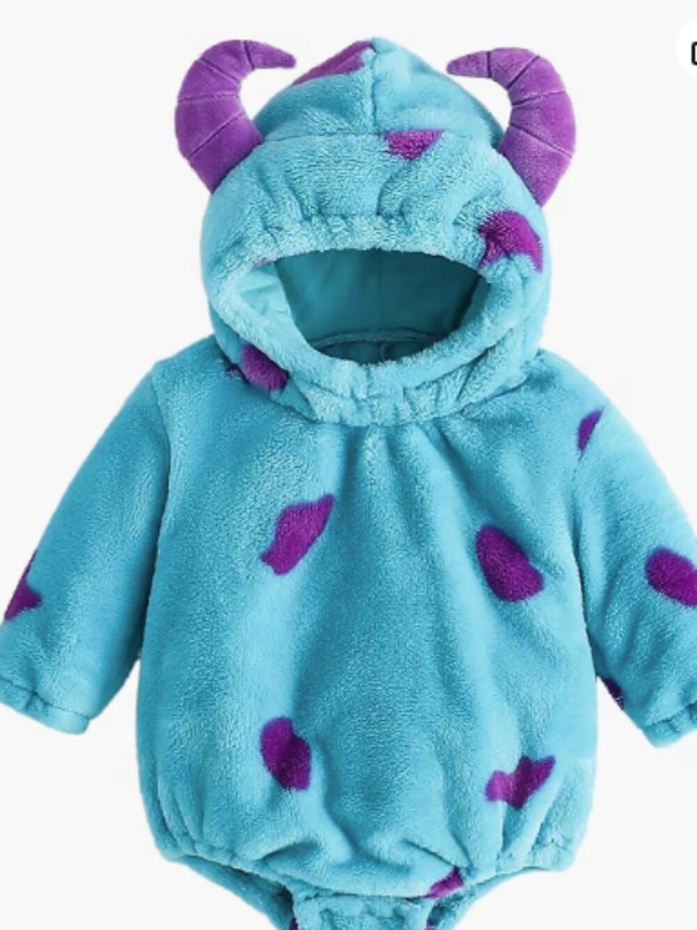 Monster Costume Hooded Rompers Cosplay Clothes (Blue-Monster, 12-18 Months)